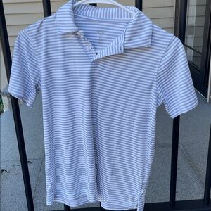 DSG Golf Grey and White Striped Shirt